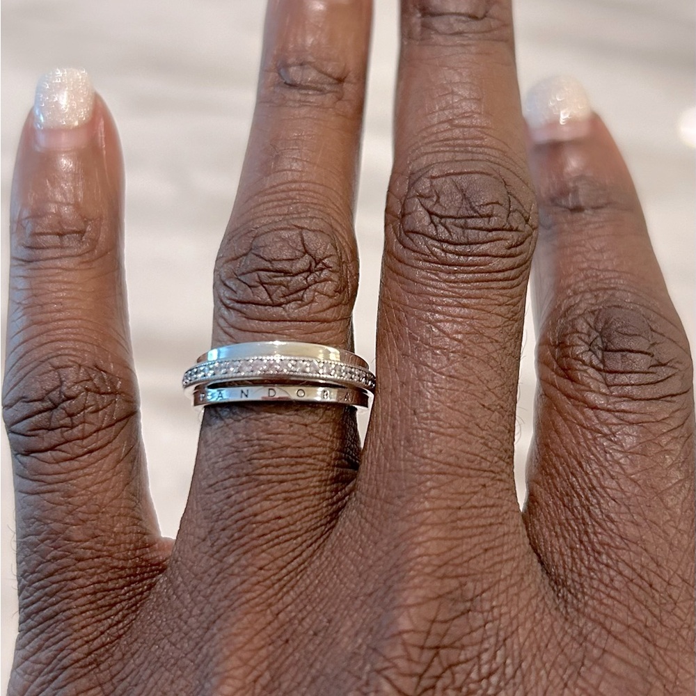 Pandora Triple Band Pave Ring